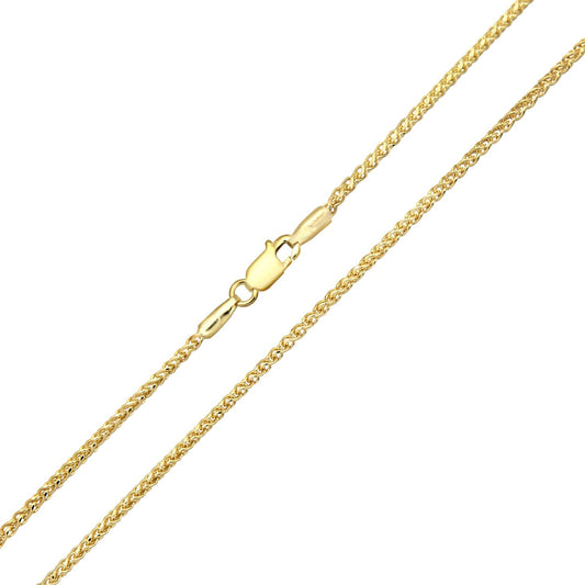9ct Gold Spiga Wheat Chain Necklace 1.5mm - 042AXLKEDY