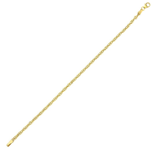 9ct Gold Figure of 8 Infinity Link Chain Bracelet 3mm 7.5 inch - 050AXLASPD7.5