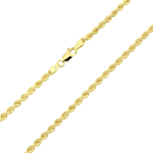9ct Gold Rope Chain Necklace 3.5mm 18 inch - 060AXLHVC18
