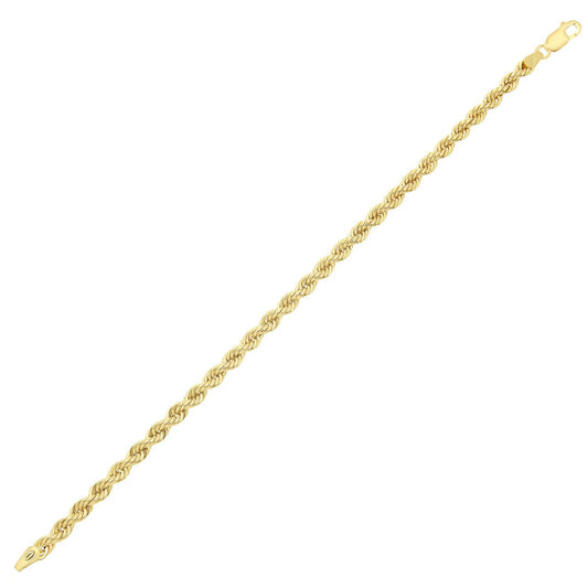 9ct Gold Rope Chain Bracelet 4.5mm 7.5 inch - 080AXLHVC7.5