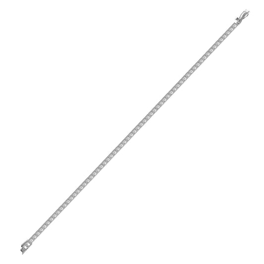 18ct White Gold 4ct Diamond Line Tennis Bracelet 2.5mm - 18B084-400