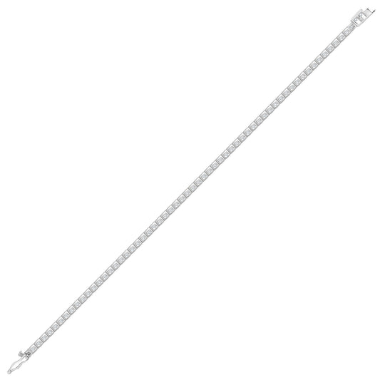 18ct White Gold 8ct Diamond Line Tennis Bracelet 2.6mm - 18B084-800
