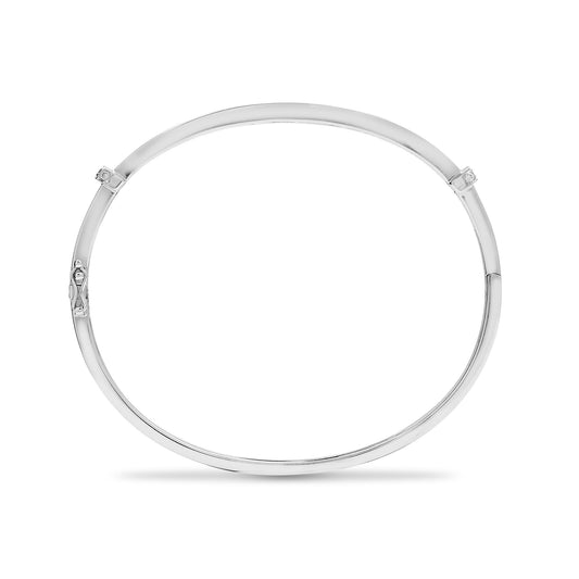 18ct White Gold 1.6ct Diamond Eternity Bangle Bracelet 5mm - 18BG002