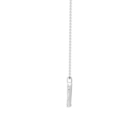 18ct White Gold 0.15ct Diamond Love Heart Charm Necklace - 18P112