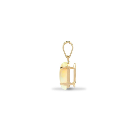 18ct Gold Opal Solitaire Solitaire Pendant - 18P129
