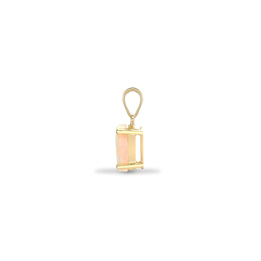18ct Gold Opal Solitaire Solitaire Pendant - 18P130