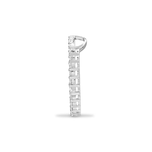 18ct White Gold 1ct Diamond Ring of Fire Charm Pendant - 18P134