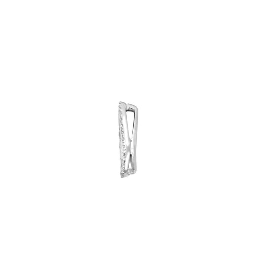 18ct White Gold Diamond Happy Tears Raindrop Pear Cluster Pendant - 18P330