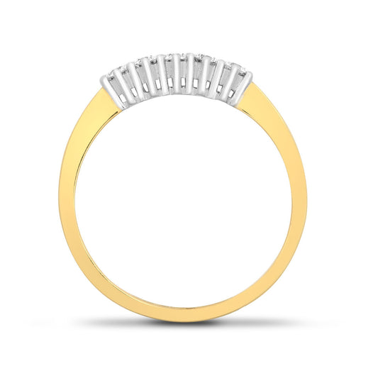 18ct Gold 0.25ct Diamond 5 Stone Eternity Ring 3mm - 18R134-025