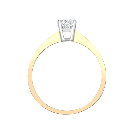 18ct Gold 0.5ct Diamond Solitaire Engagement Ring 5mm - 18R316-050