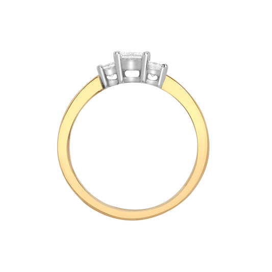 18ct Gold 1ct Diamond Trilogy Engagement Ring 5mm - 18R338-100