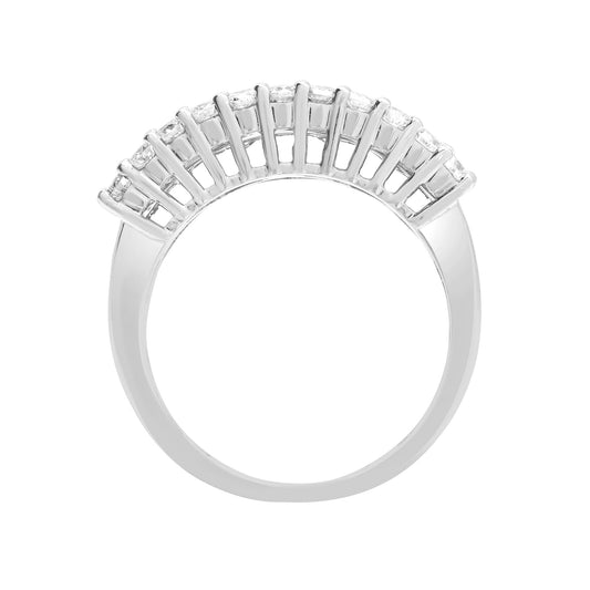 18ct White Gold 1.43ct Diamond Fancy Bridge Eternity Ring 8mm - 18R646
