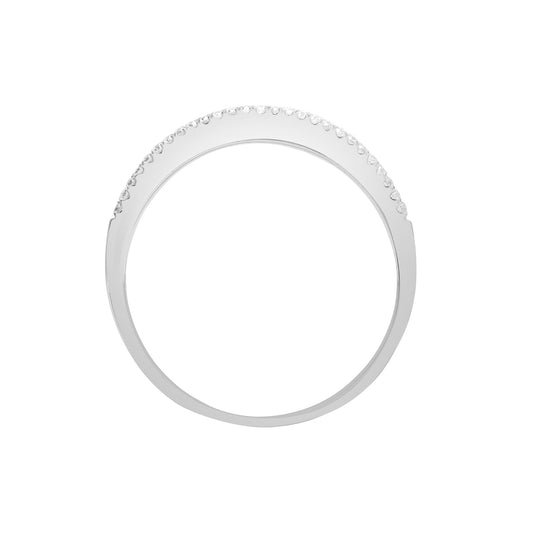 18ct White Gold Diamond Graduated Perspective Eternity Ring 4mm - 18R757