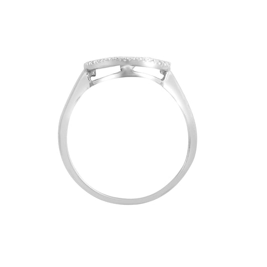 18ct White Gold Diamond Round Halo Cluster Cluster Ring 12mm - 18R852