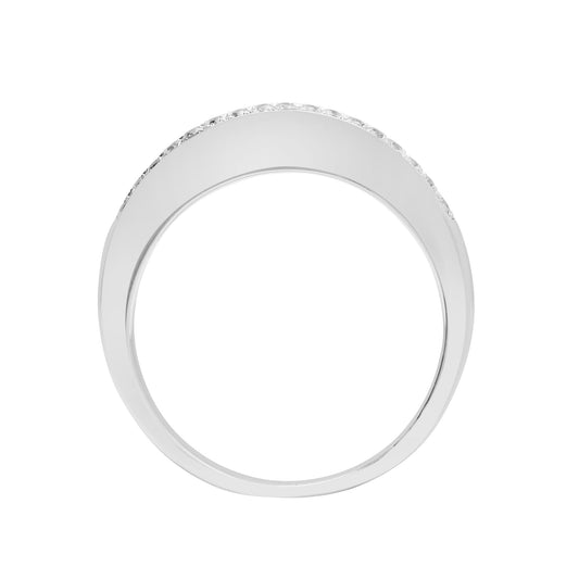 18ct White Gold 0.94ct Diamond Theatre Stage Eternity Ring 6.5mm - 18R915