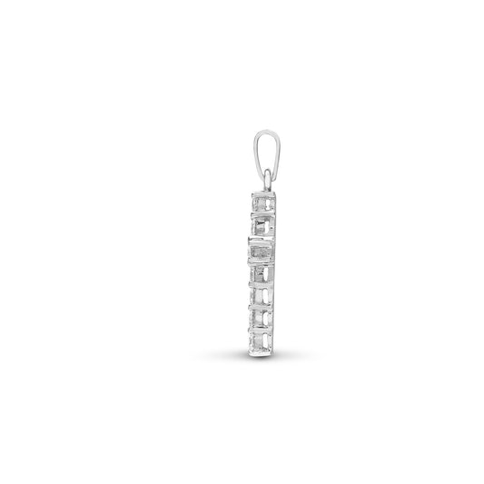 18ct White Gold 0.5ct Diamond Eternity Cross Pendant - 18X024