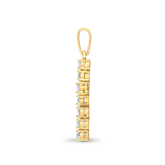 18ct Gold 1.5ct Diamond Eternity Cross Pendant - 18X097