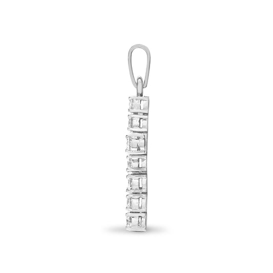 18ct White Gold 1.5ct Diamond Eternity Cross Pendant - 18X098
