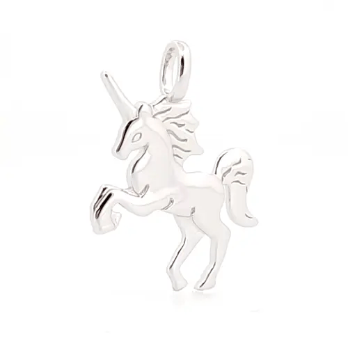 Sterling Silver Unicorn Charm Necklace 18 inch (22mm x 27mm) - 8-63-2123