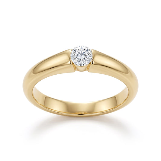 Silver Lab Grown Diamond Solitaire Engagement Ring 3mm 0.10ct - 8-82-0301