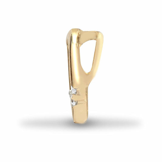 9ct Gold 0.01ct Diamond Tiny Dainty Love Heart Charm Pendant - 9P078