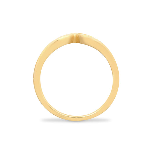 9ct Gold 0.15ct Diamond Wishbone Eternity Ring 4.5mm - 9R043