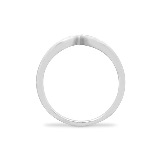 9ct White Gold 0.15ct Diamond Wishbone Eternity Ring 4.5mm - 9R044