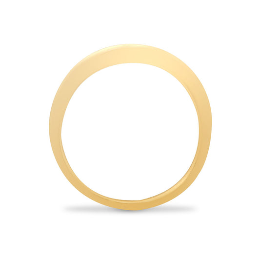 9ct Gold Diamond Green Emerald Dainty Band Eternity Ring 4mm - 9R534