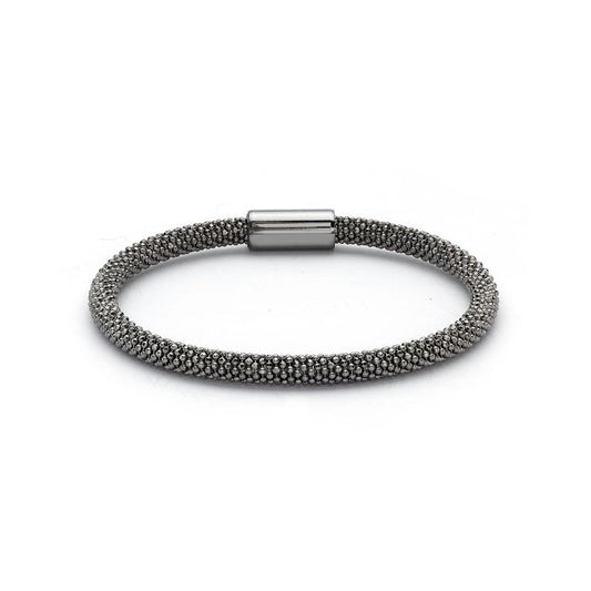 Sterling Silver Beaded Magnetic Popcorn Bracelet - ABB026A