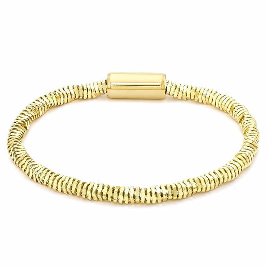 Sterling Silver Diamond-Cut Twist Popcorn Bracelet - ABB109A