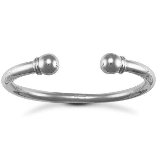 Sterling Silver Torque Mens Bangle Bracelet 6mm - ABG016