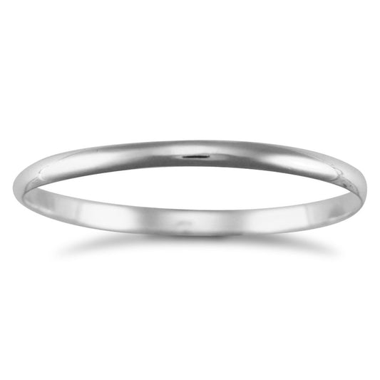 Sterling Silver D shape slave Ladies Bangle 5mm - ABG023