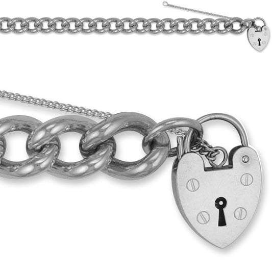 Sterling Silver charm Charm Bracelet - 12mm gauge - ACB012