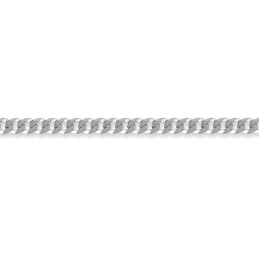 Sterling Silver 4mm Gauge Chain Curb Bracelet 7.5 inch - ACN006B