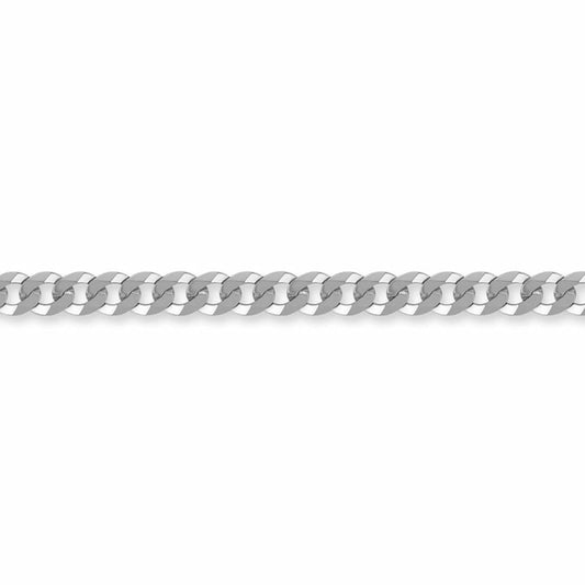 Sterling Silver 5mm Gauge Chain Curb Bracelet 7.5 inch - ACN006C