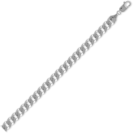 Sterling Silver 8mm Gauge Curb Chain - ACN006F