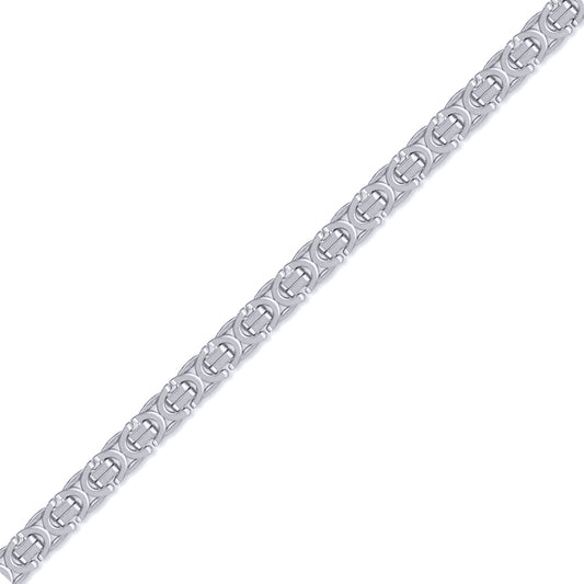Sterling Silver 9mm Byzantine Bracelet 7.5 inch 19cm - ACN007C