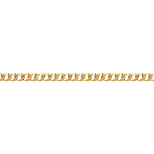 14k Gold Plated Sterling Silver Curb Pendant Chain Necklace 1.6mm - ACN016B