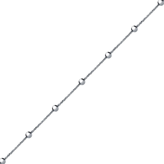 Silver "Stars & Planets" Sparkling Popcorn Bead Chain Necklace - ACN020