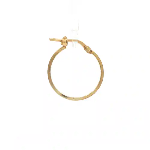 Gold-Plated Sterling Silver Square Tube 1mm Hoop Earrings 18mm - AER272A-GP