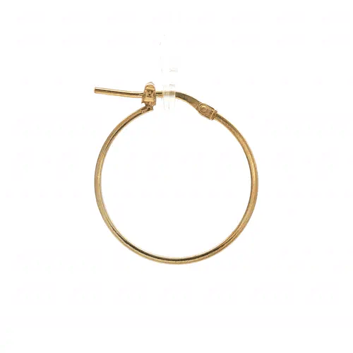 Gold-Plated Sterling Silver Square Tube 1mm Hoop Earrings 22mm - AER272B-GP