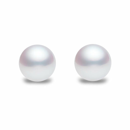 Silver 7mm Natural Freshwater Cultured Pearl Stud Earrings - AES007