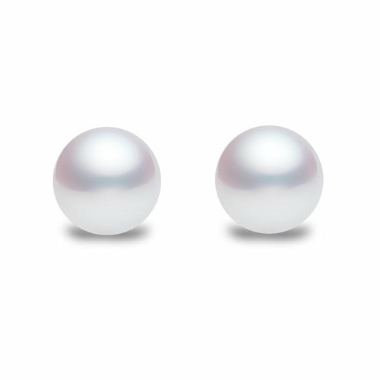 Silver 4mm Natural Freshwater Cultured Pearl Stud Earrings - AES010