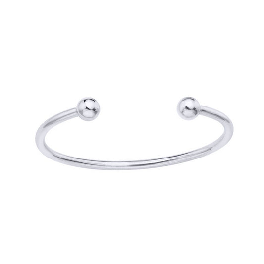 Kids Sterling Silver Torque Baby Bangle Bracelet 2.5mm - AKB012