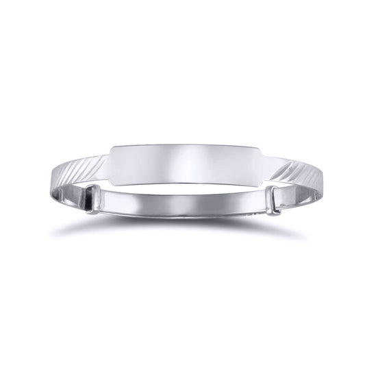 Solid Sterling Silver ID 3mm Expanding Baby Bangle Bracelet - AKB013