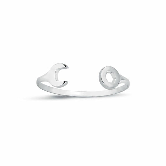 Kids Sterling Silver Spanner Baby Bangle Bracelet 3mm - AKB021