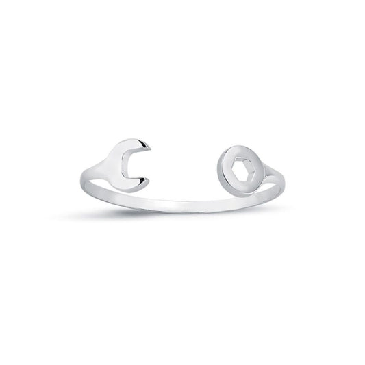 Kids Sterling Silver Spanner Baby Bangle Bracelet 3mm - AKB021