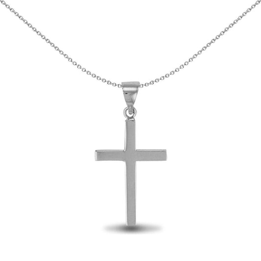 Sterling Silver solid stamped Religious Cross Pendant 25mm - APX013
