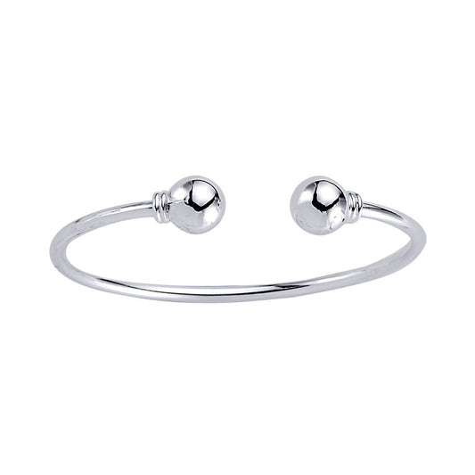Kids Sterling Silver Torque Baby Bangle Bracelet - BN21