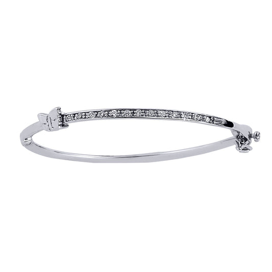 Sterling Silver CZ Eternity Baby Bangle Bracelet - BN7